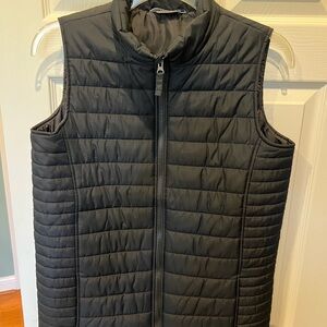 Lands End Men's Black Quilted Vest